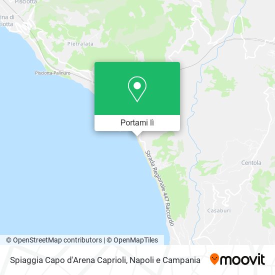 Mappa Spiaggia Capo d'Arena Caprioli