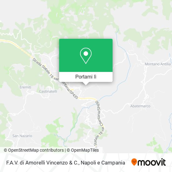 Mappa F.A.V. di Amorelli Vincenzo & C.