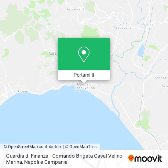 Mappa Guardia di Finanza - Comando Brigata Casal Velino Marina