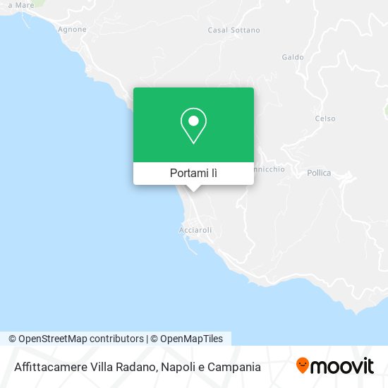 Mappa Affittacamere Villa Radano