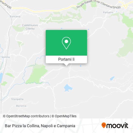 Mappa Bar Pizza la Collina