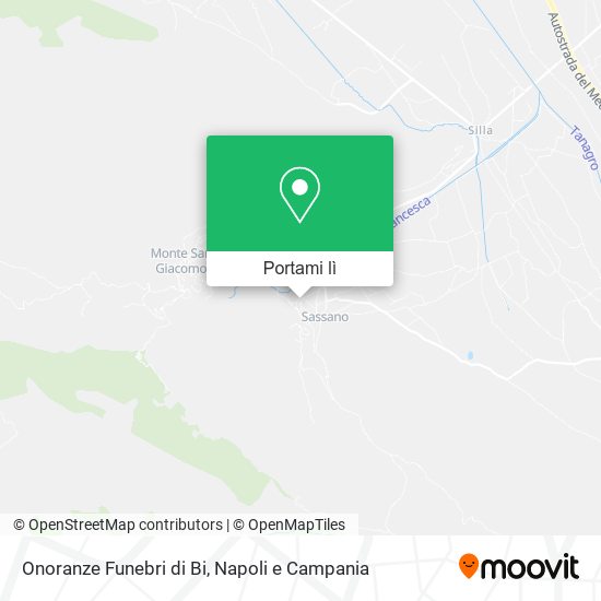 Mappa Onoranze Funebri di Bi