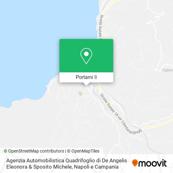 Mappa Agenzia Automobilistica Quadrifoglio di De Angelis Eleonora & Sposito Michele