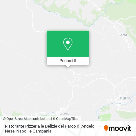 Mappa Ristorante Pizzeria le Delizie del Parco di Angelo Nese