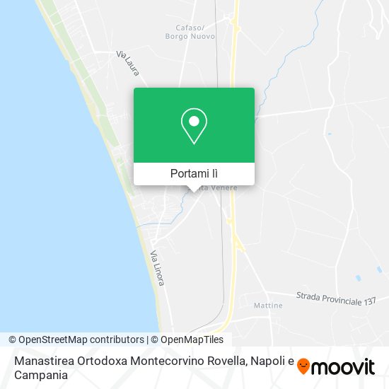 Mappa Manastirea Ortodoxa Montecorvino Rovella