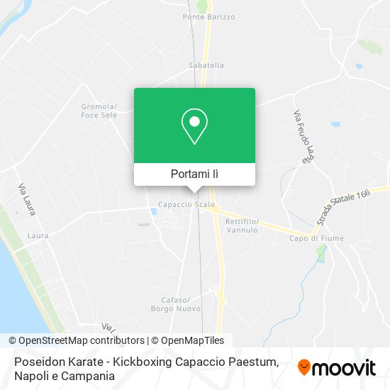 Mappa Poseidon Karate - Kickboxing Capaccio Paestum