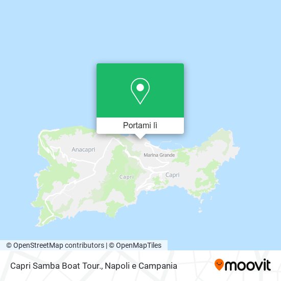 Mappa Capri Samba Boat Tour.