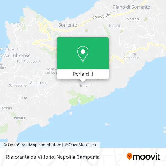 Mappa Ristorante da Vittorio