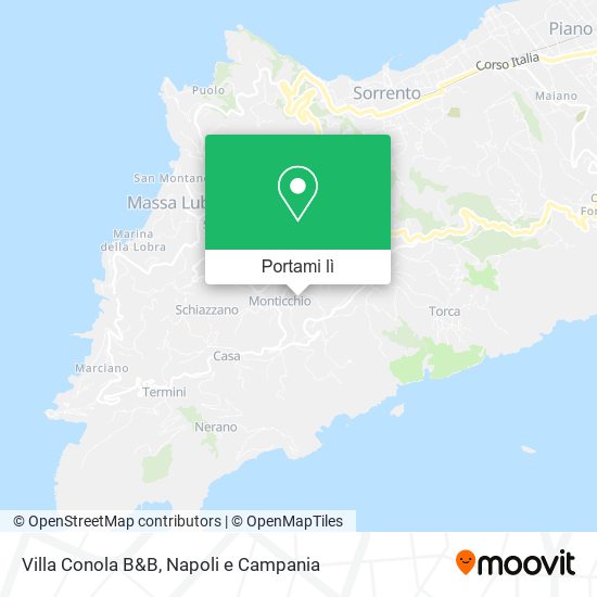 Mappa Villa Conola B&B