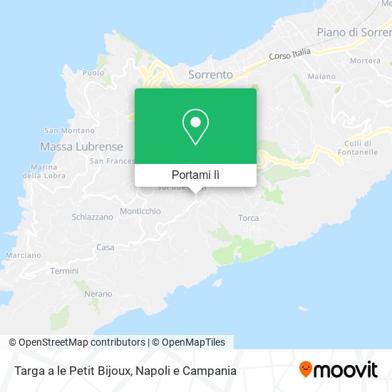 Mappa Targa a le Petit Bijoux