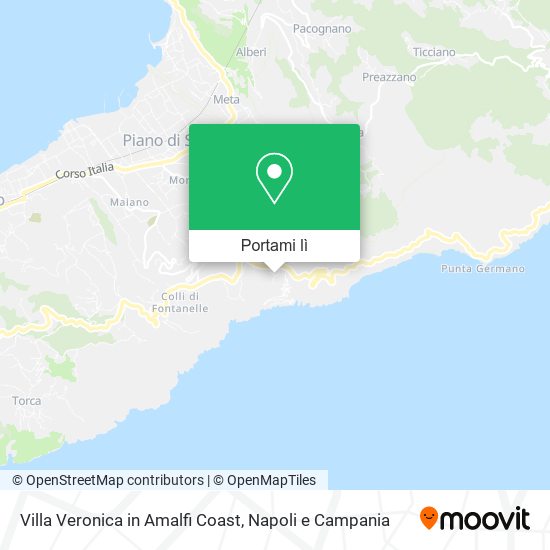 Mappa Villa Veronica in Amalfi Coast