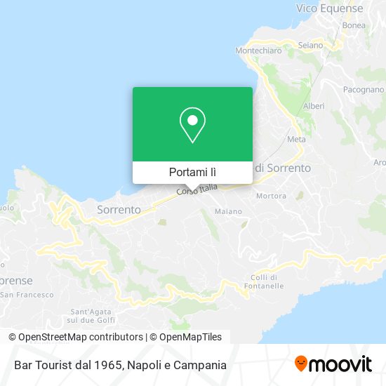 Mappa Bar Tourist dal 1965