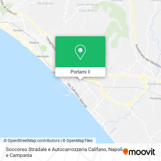 Mappa Soccorso Stradale e Autocarrozzeria Califano