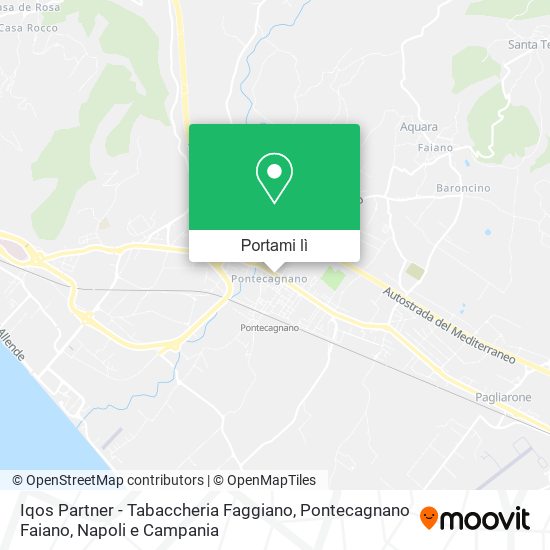 Mappa Iqos Partner - Tabaccheria Faggiano, Pontecagnano Faiano