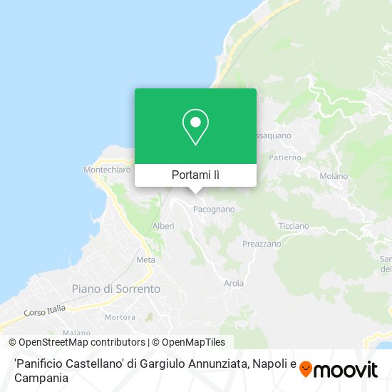 Mappa 'Panificio Castellano' di Gargiulo Annunziata