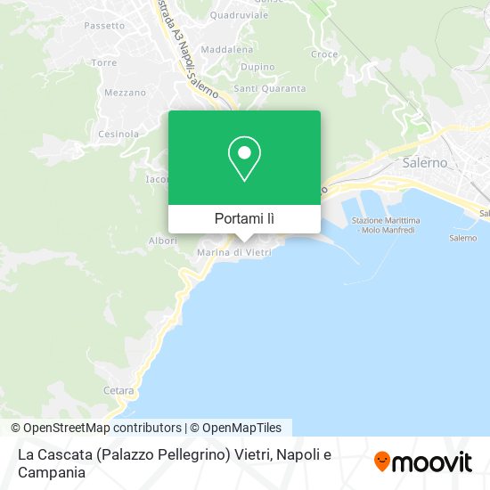 Mappa La Cascata (Palazzo Pellegrino) Vietri