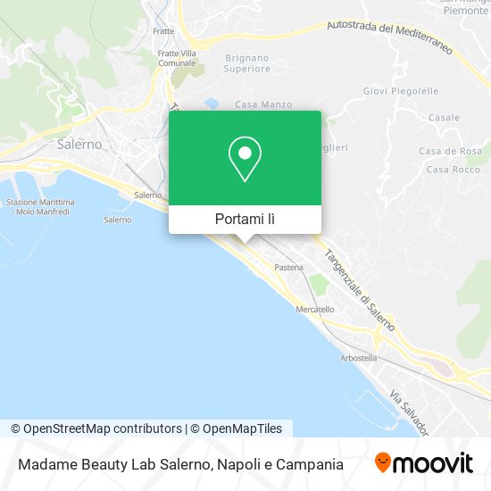 Mappa Madame Beauty Lab Salerno