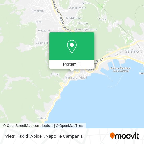 Mappa Vietri Taxi di Apicell