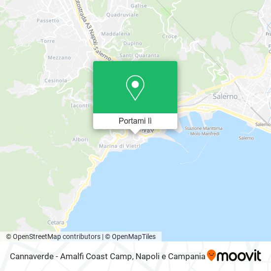 Mappa Cannaverde - Amalfi Coast Camp