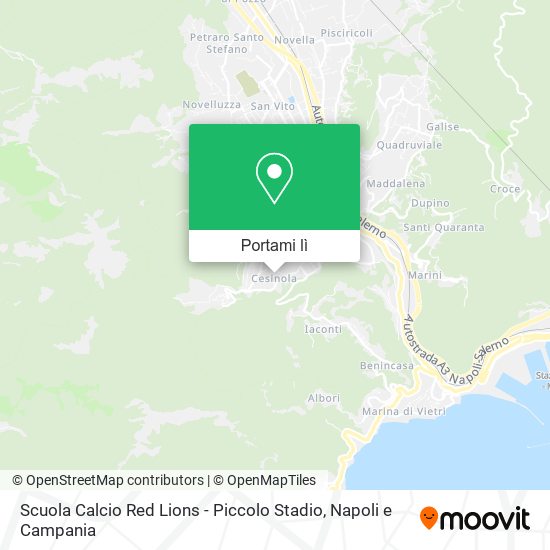 Mappa Scuola Calcio Red Lions - Piccolo Stadio