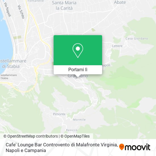 Mappa Cafe' Lounge Bar Controvento di Malafronte Virginia