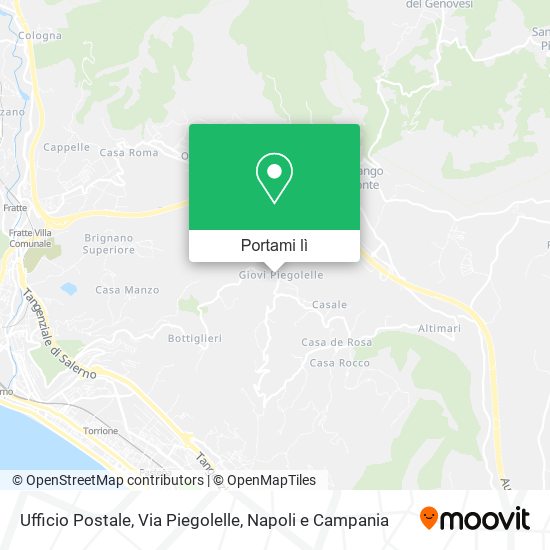 Mappa Ufficio Postale, Via Piegolelle