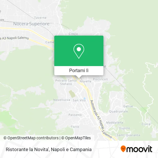 Mappa Ristorante la Novita'