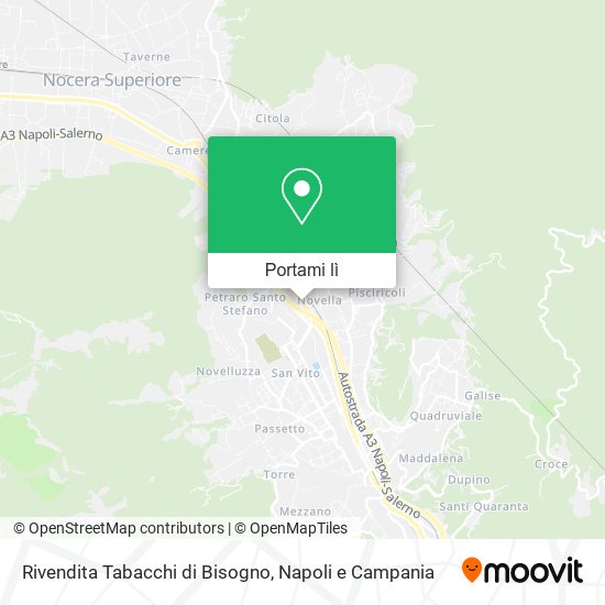 Mappa Rivendita Tabacchi di Bisogno