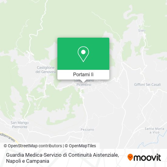 Mappa Guardia Medica-Servizio di Continuità Aistenziale