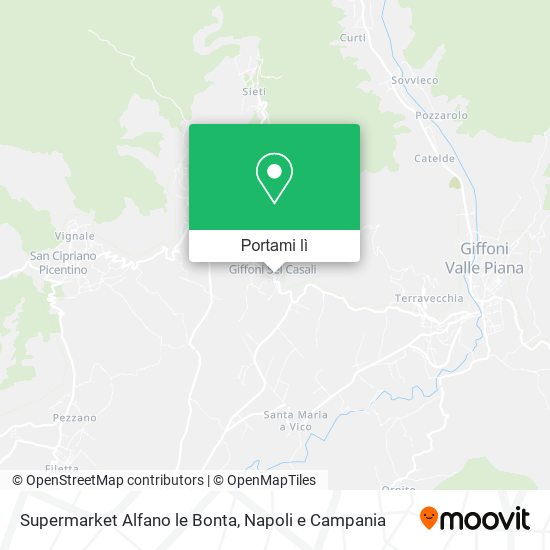Mappa Supermarket Alfano le Bonta