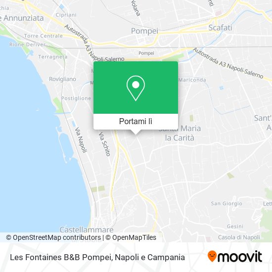 Mappa Les Fontaines B&B Pompei