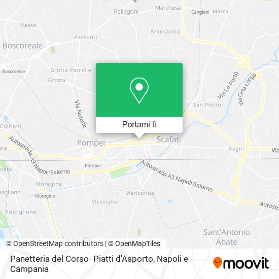 Mappa Panetteria del Corso- Piatti d'Asporto