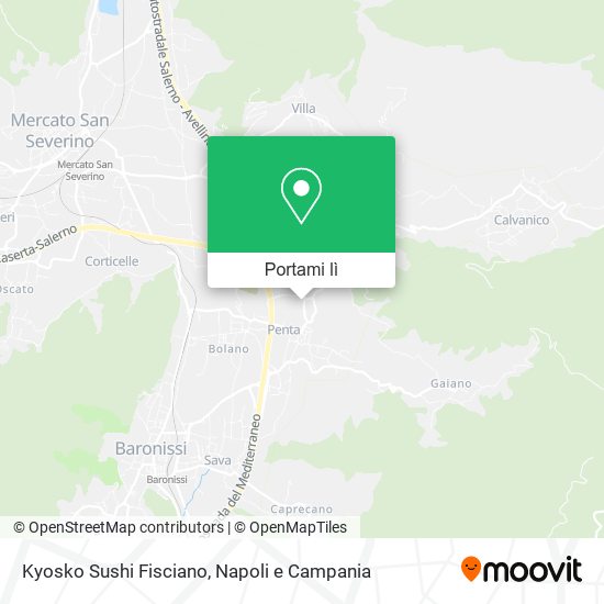 Mappa Kyosko Sushi Fisciano