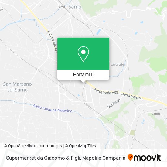 Mappa Supermarket da Giacomo & Figli