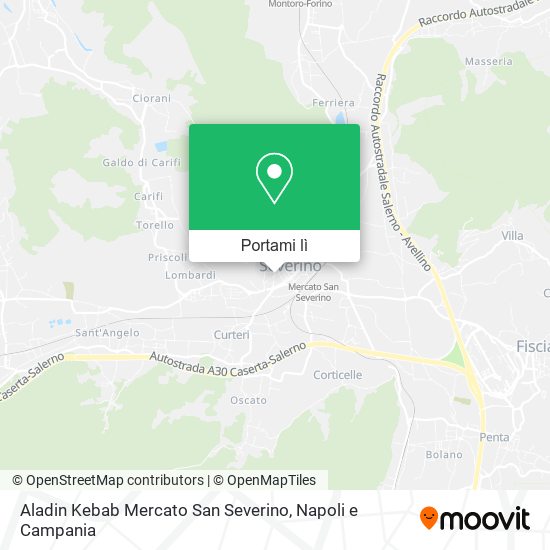 Mappa Aladin Kebab Mercato San Severino