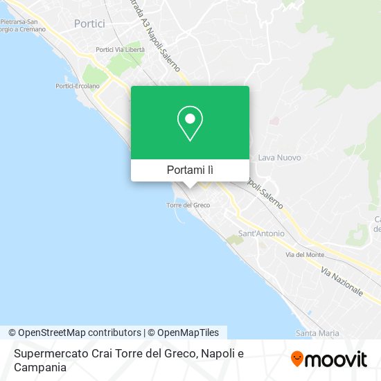 Mappa Supermercato Crai Torre del Greco
