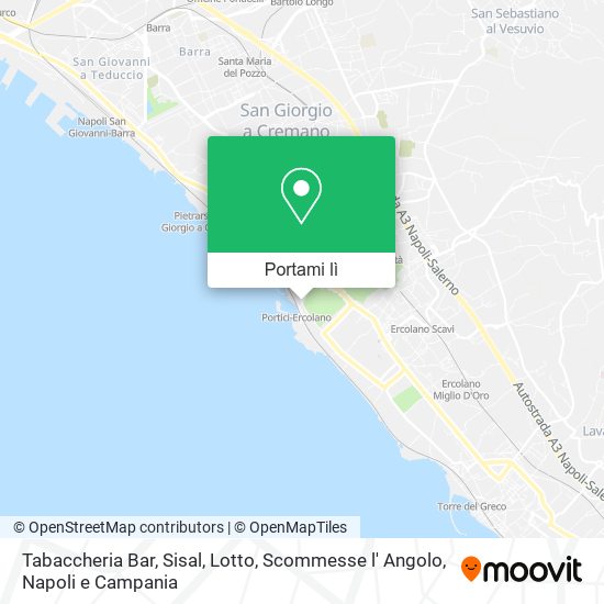 Mappa Tabaccheria Bar, Sisal, Lotto, Scommesse l' Angolo