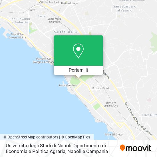 Mappa Università degli Studi di Napoli Dipartimento di Economia e Politica Agraria