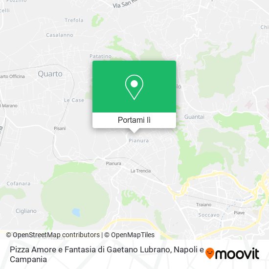 Mappa Pizza Amore e Fantasia di Gaetano Lubrano