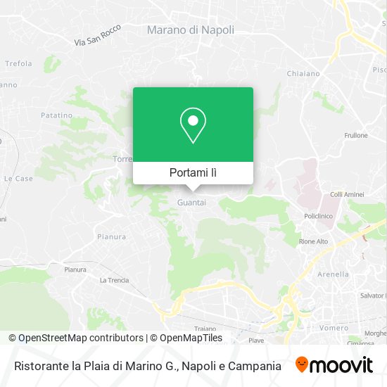 Mappa Ristorante la Plaia di Marino G.