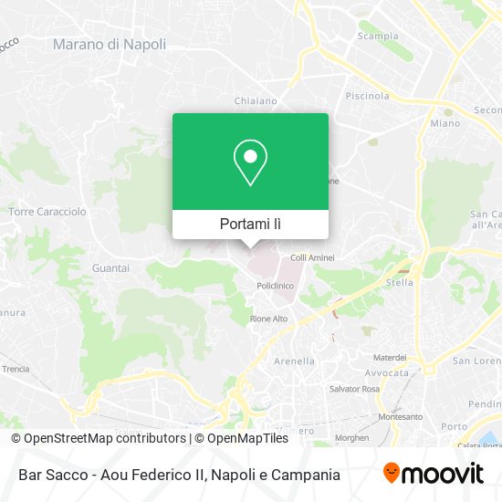 Mappa Bar Sacco - Aou Federico II