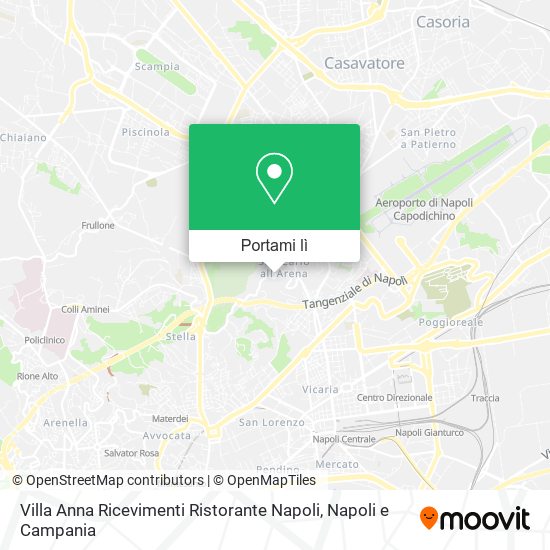 Mappa Villa Anna Ricevimenti Ristorante Napoli