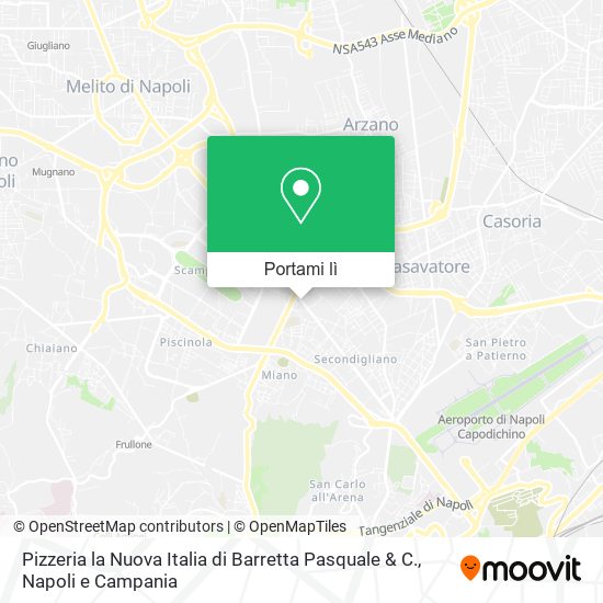 Mappa Pizzeria la Nuova Italia di Barretta Pasquale & C.