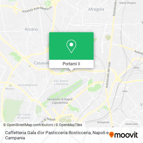 Mappa Caffetteria Gala d'or Pasticceria Rosticceria