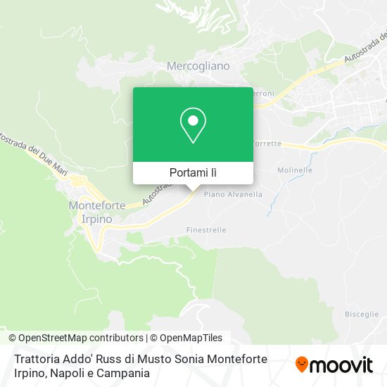 Mappa Trattoria Addo' Russ di Musto Sonia Monteforte Irpino