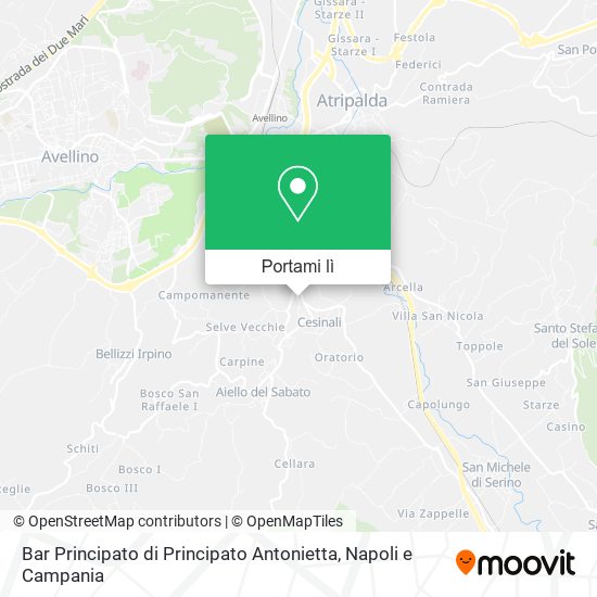 Mappa Bar Principato di Principato Antonietta