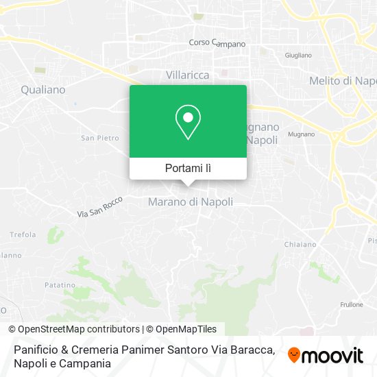 Mappa Panificio & Cremeria Panimer Santoro Via Baracca