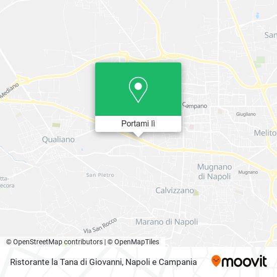 Mappa Ristorante la Tana di Giovanni