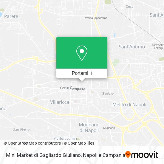 Mappa Mini Market di Gagliardo Giuliano