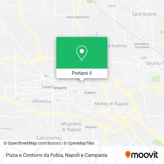 Mappa Pizza e Contorni da Fobia
